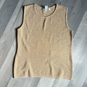 Rafael Gold Sleeveless Knit Top